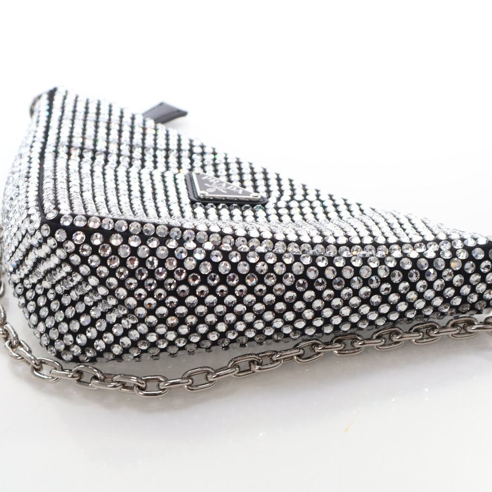 Prada Small Crystal Triangle Bag - image 7